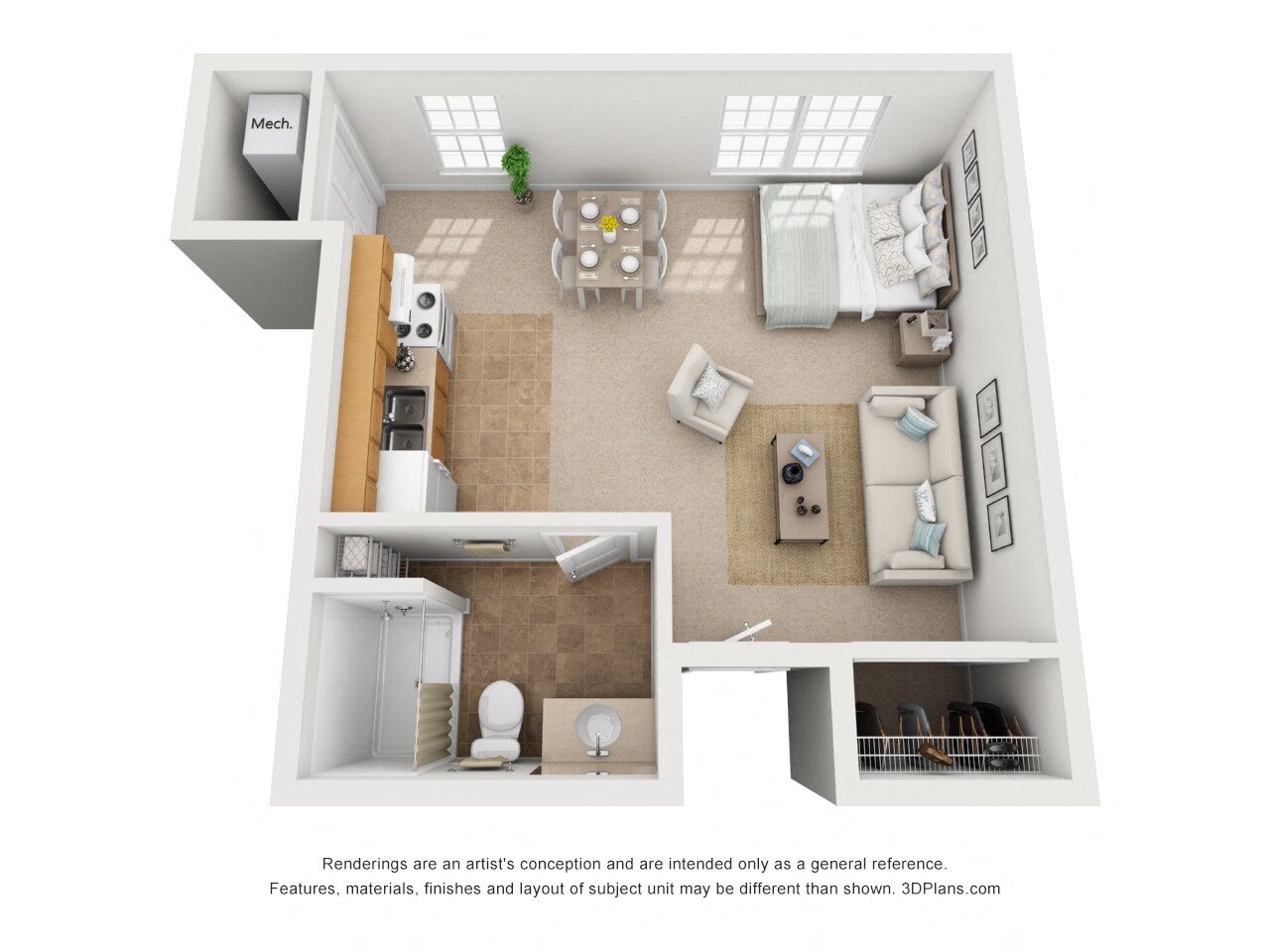 Studio Floor Plan 1